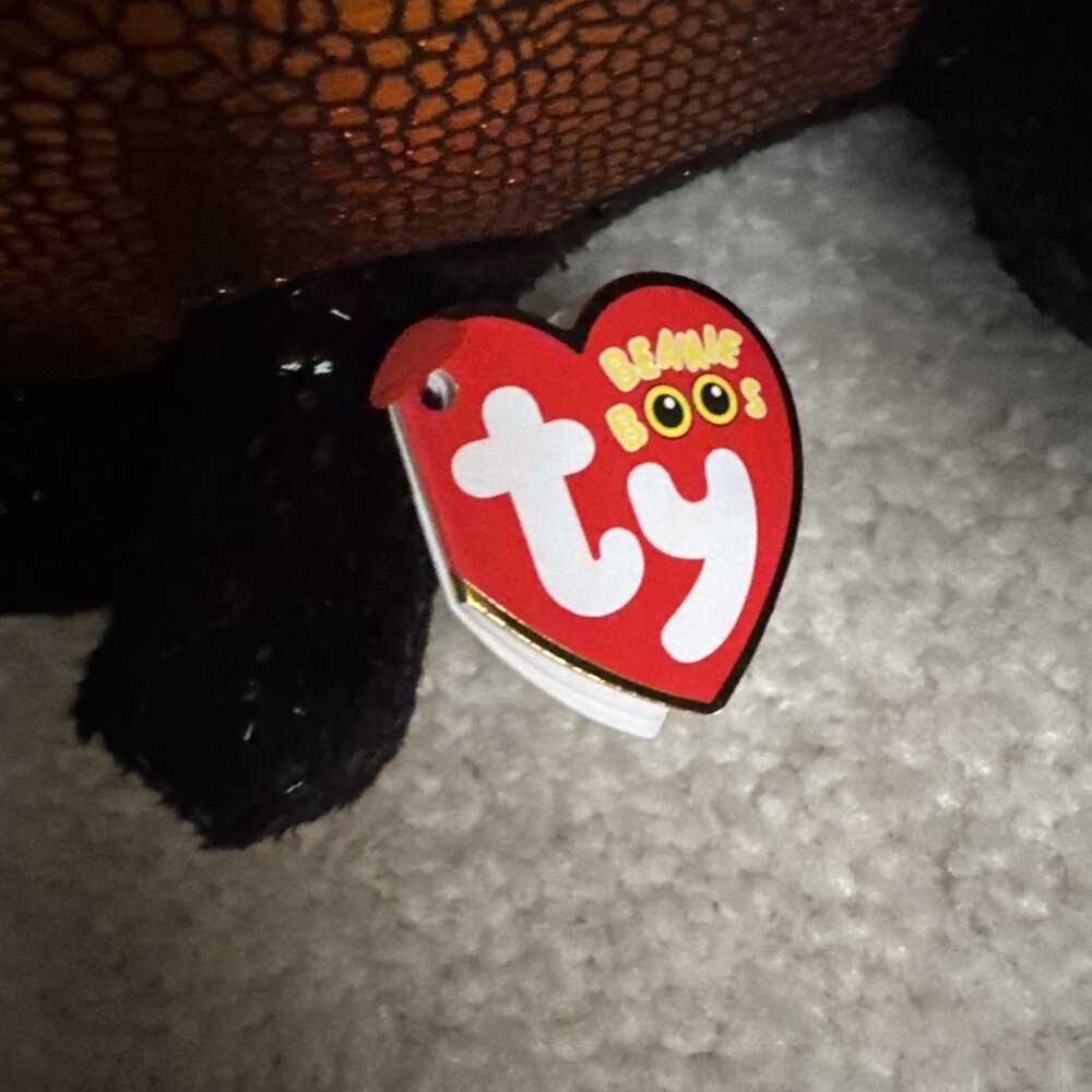 NWT TY Beanie Boo - MERLIN the Dragon 9" - Plush Black Dragon 2017 - Picture 11 of 14